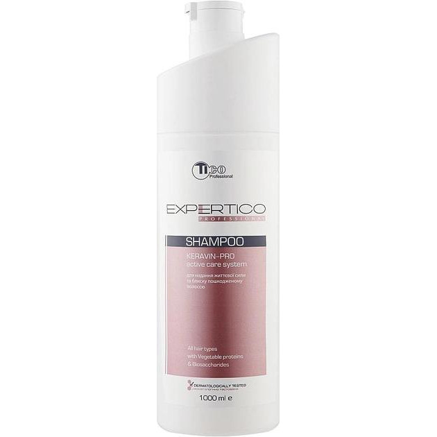 TICO Professional Шампунь для блиску та сили волосся  Expertico Keravin-pro Active Care System Shampoo 1 л (8134790300 - зображення 1