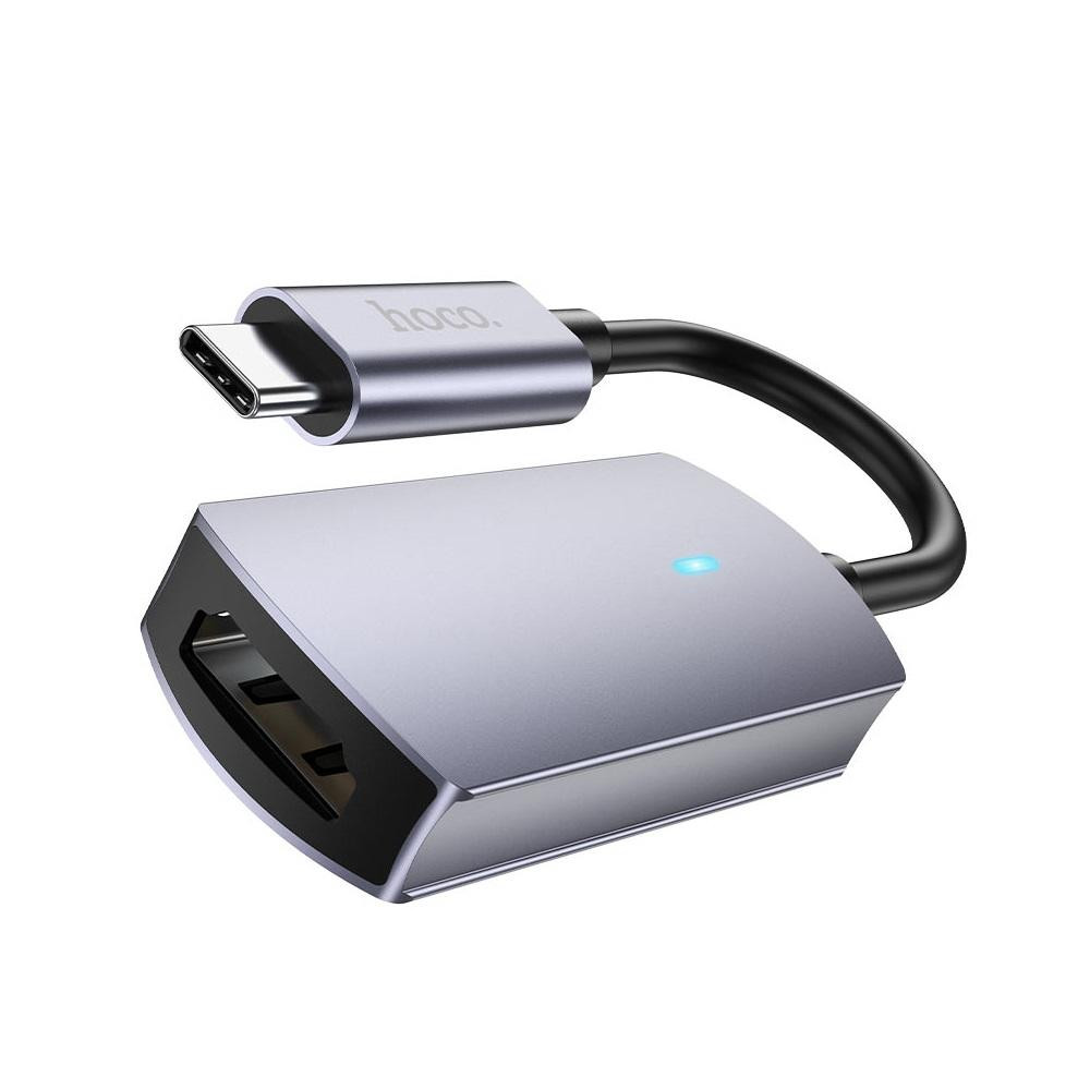 Hoco UA20 Presage USB-C to HDMI Gray (6931474770264) - зображення 1