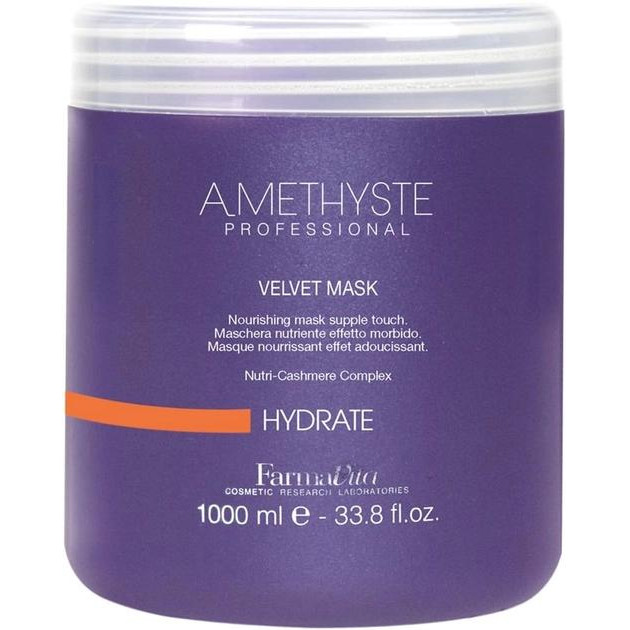 FarmaVita Маска для волос  Amethyste Hydrate Mask увлажняющая 1 л (8022033016089) - зображення 1