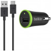 Belkin 1USB 2.4A Black + USB Type-C (F7U002bt06-BLK) - зображення 1