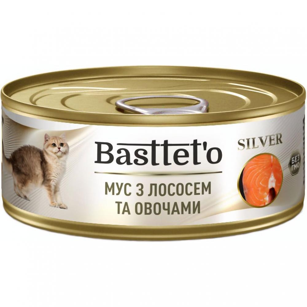 Basttet`o Silver мус з лососем та овочами 85 г (4820185492553) - зображення 1