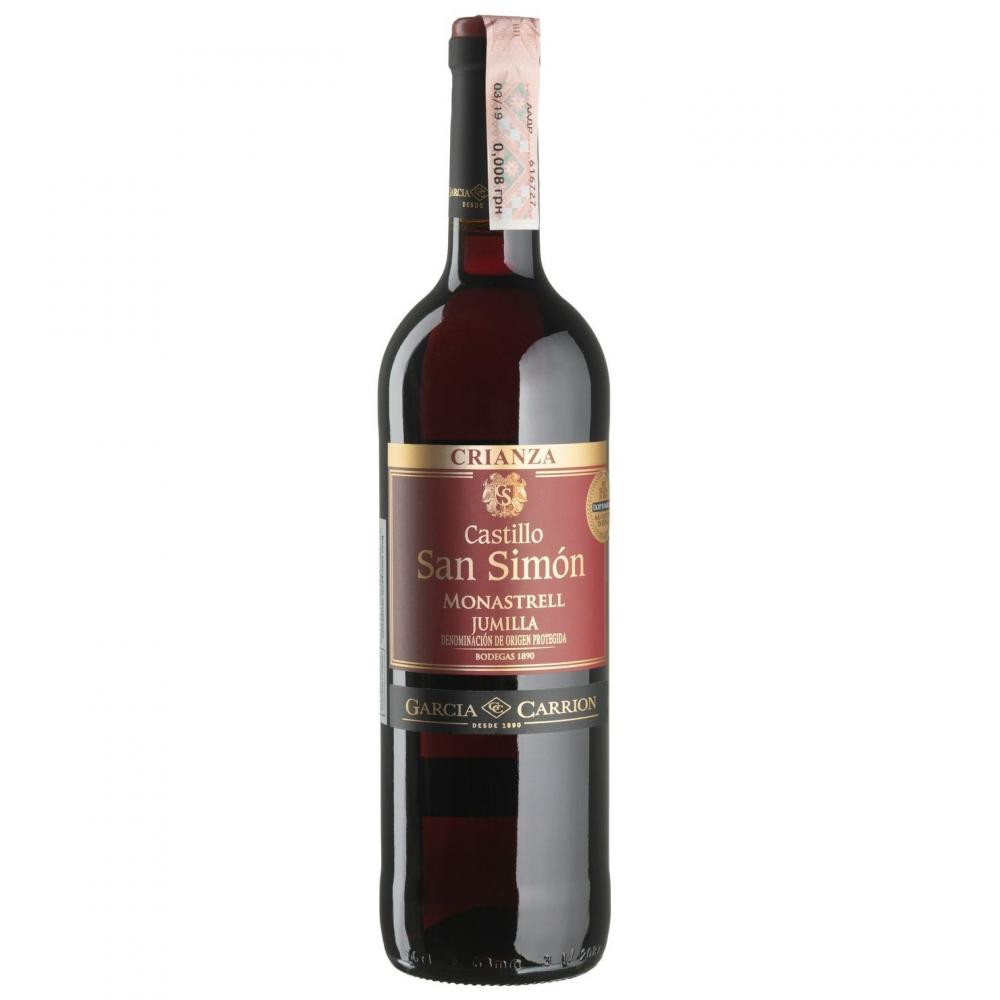 Garcia Carrion Вино J. Castillo San Simon Crianza красное сухое 0.75 л 12.5% (8410261191300) - зображення 1