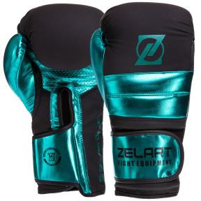 Zelart Перчатки боксерские кожаные VL-3083, размер 14oz, синий - зображення 1