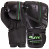 Zelart Перчатки боксерские VL-3085, размер 10oz, черный/салатовый - зображення 1