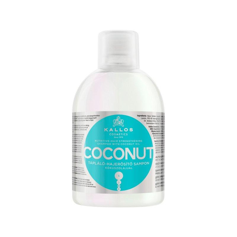 Kallos Укрепляющий шампунь для волос  Shampoo with Coconut Oil с кокосовым маслом, 1000 мл (5998889516093) - зображення 1