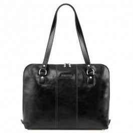 Tuscany Leather Чорна шкіряна сумочка жіноча RAVENNA  TL141795 Black