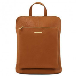 Tuscany Leather Коричнева шкіряна сумка-трансформер жіноча  TL141682 Brown