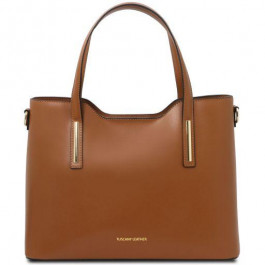 Tuscany Leather Жіноча сумочка тоут коньячного кольору OLIMPIA  TL141412 COGNAC