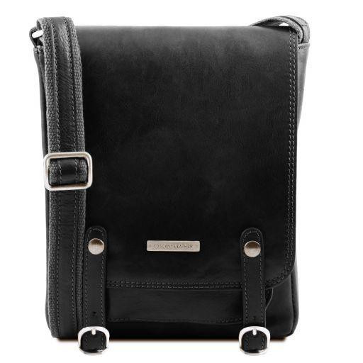 Tuscany Leather Чорна чоловіча сумка через плече месенджер  TL141406 Black - зображення 1