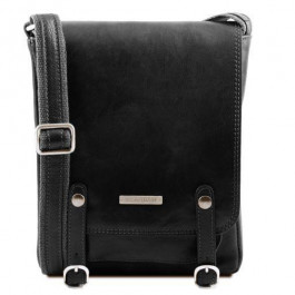 Tuscany Leather Чорна чоловіча сумка через плече месенджер  TL141406 Black
