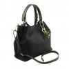 Tuscany Leather Чорна жіноча шкіряна сумка з плетеної шкіри KEYLUCK  Leathe TL141573 Black - зображення 3