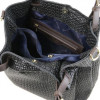 Tuscany Leather Чорна жіноча шкіряна сумка з плетеної шкіри KEYLUCK  Leathe TL141573 Black - зображення 5