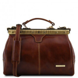 Tuscany Leather Жіноча коричнева шкіряна сумка-саквояж  TL10038 Brown