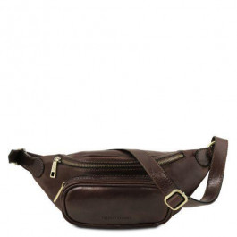 Tuscany Leather Темно-коричнева сумка на пояс чоловіча  TL141797 Dark Coffe