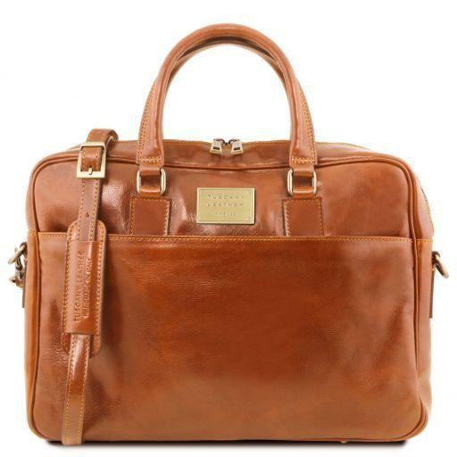 Tuscany Leather Світло-коричнева сумка під ноутбук URBINO  TL141241 Med - зображення 1