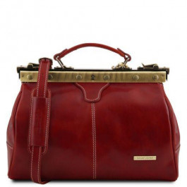 Tuscany Leather Женская красная кожаная сумка-саквояж  TL10038 Red
