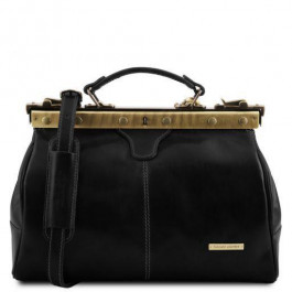 Tuscany Leather Маленькая кожаная сумка саквояж MICHELANGELO  TL10038 Black