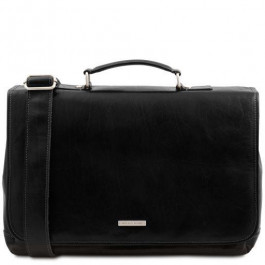 Tuscany Leather Чёрная большая сумка-портфель MANTOVA  TL142068 Black