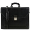 Tuscany Leather Чёрный итальянский портфель из натуральной кожи  TL141348 Black - зображення 1