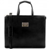Tuscany Leather Чёрный женский кожаный портфель  TL141343 Black - зображення 1