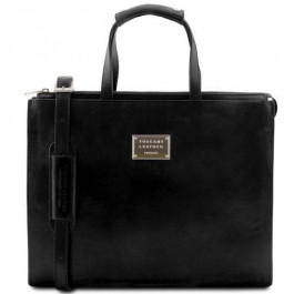 Tuscany Leather Чёрный женский кожаный портфель  TL141343 Black