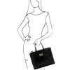 Tuscany Leather Чёрный женский кожаный портфель  TL141343 Black - зображення 2