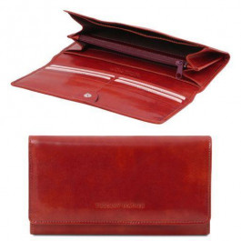 Tuscany Leather Червоний жіночий гаманець із натуральної шкіри  TL140787 Red
