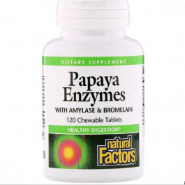 Natural Factors Энзимы папайи  120 таб (NFS01749)