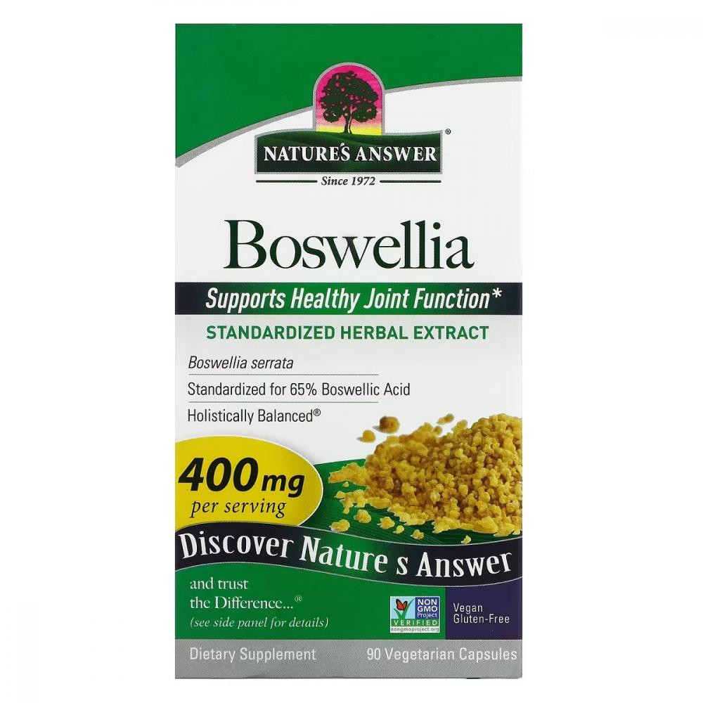Natures Answer Экстракт босвелии для суставов (Boswellia) 400 мг 90 капсул - зображення 1