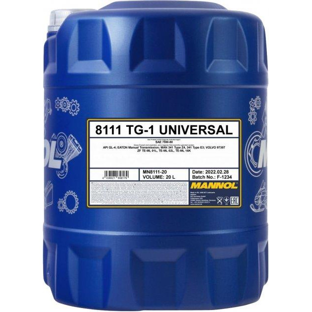 Mannol 8111 TG-1 Universal GL-4 75W-80 20л - зображення 1