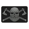 M-Tac Пластир  Bearded Skull 3D PVC - чорний/сірий (51113211) - зображення 1