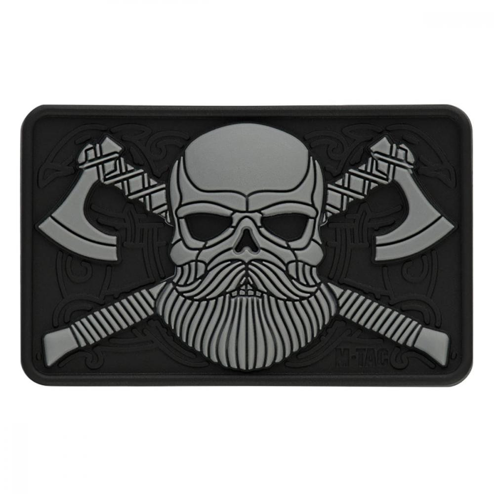 M-Tac Пластир  Bearded Skull 3D PVC - чорний/сірий (51113211) - зображення 1