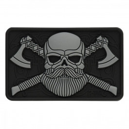   M-Tac Пластир  Bearded Skull 3D PVC - чорний/сірий (51113211)