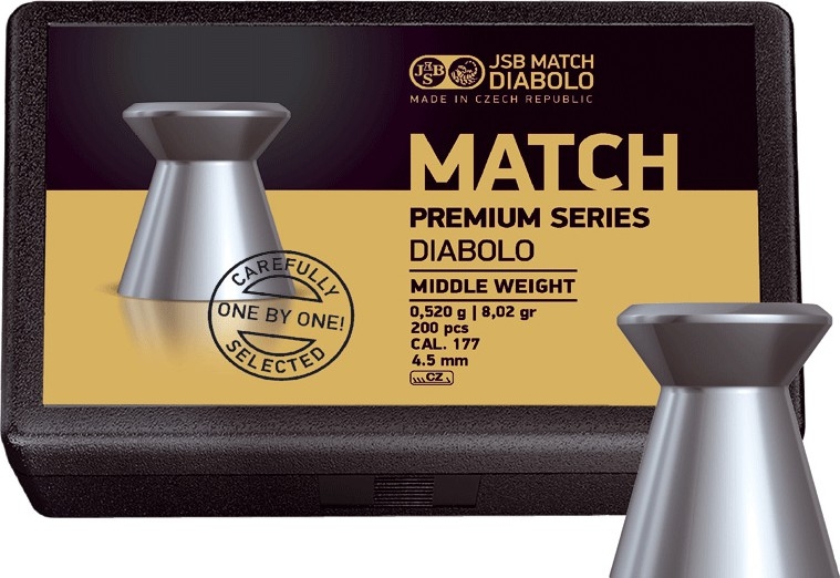 JSB Match Premium middle 4.51 мм, 0.52 г, 200 шт. - зображення 1