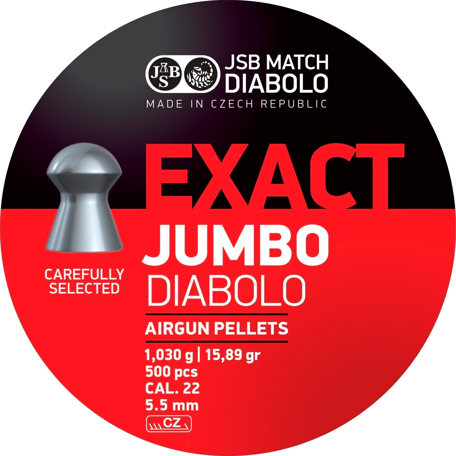 JSB Exact Jumbo 5.5 мм, 1.03 г, 500 шт. (546245-250) - зображення 1