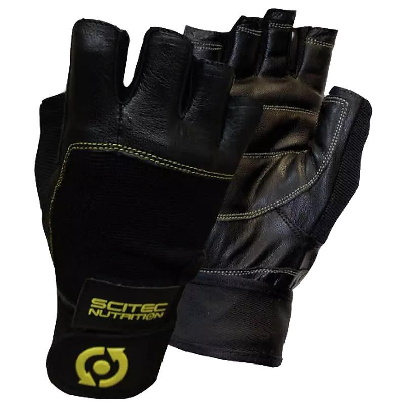 Scitec Nutrition Yellow Leather Style Gloves / размер M - зображення 1