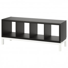 IKEA KALLAX Книжкова шафа чорно-коричневий/білий 147x59 (094.426.64)