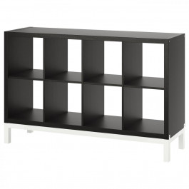 IKEA KALLAX Книжкова шафа чорно-коричневий/білий 147x94 (094.426.78)