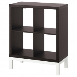 IKEA KALLAX Книжкова шафа чорно-коричневий/білий 77x94 (094.426.16)