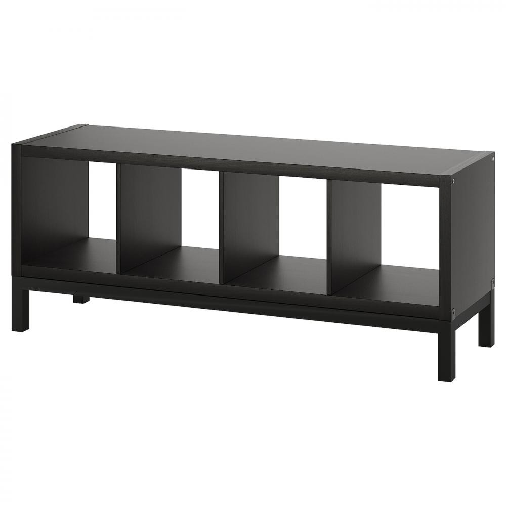 IKEA KALLAX Книжкова шафа чорно-коричневий/чорний 147x59 (294.426.63) - зображення 1