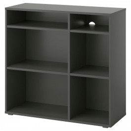 IKEA VIHALS Книжкова шафа темно-сірий 95х37х90 (305.429.11)