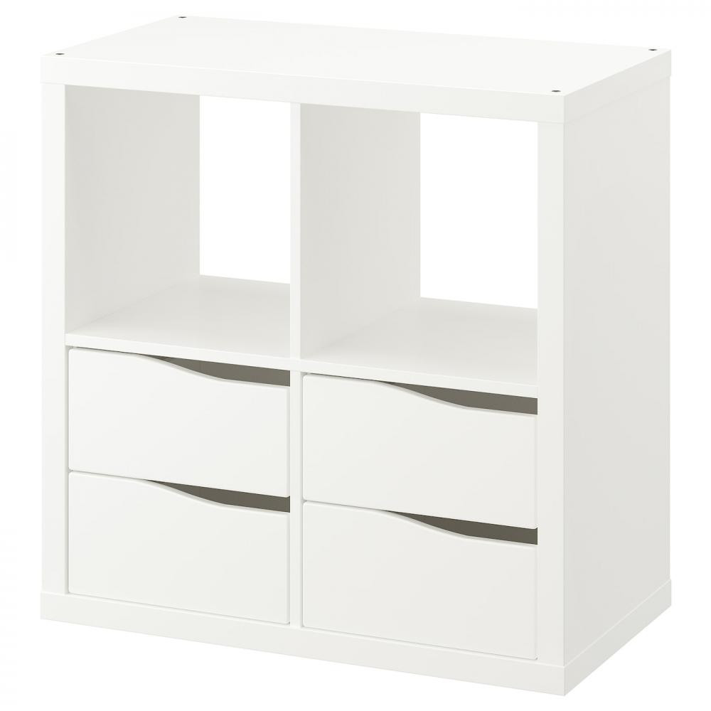 IKEA KALLAX Книжкова шафа хвиля/білий 77x77 (695.529.56) - зображення 1