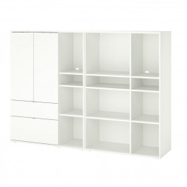 IKEA VIHALS Книжкова шафа біла 200х37х140 (794.406.14)