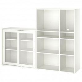 IKEA VIHALS Книжкова шафа біле/ 190x37x140 (895.210.92)