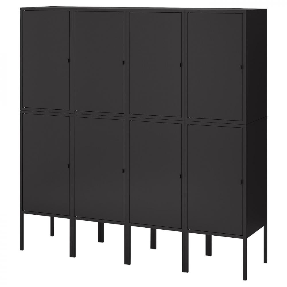 IKEA LIXHULT Книжкова шафа антрацит 140x35x142 (793.883.62) - зображення 1