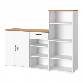 IKEA SKRUVBY Книжкова шафа біла 180х140 (495.613.39)