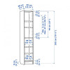 IKEA BILLY Книжкова шафа темно-коричнева дуб 40х28х202 (604.927.78) - зображення 4