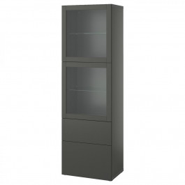 IKEA BESTA Книжкова шафа темно-сірий темно-сірий 60x42x193 (395.558.19)