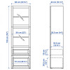 IKEA BESTA Книжкова шафа білий 60x42x193 (194.125.34) - зображення 7