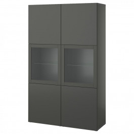 IKEA BESTA Книжкова шафа темно-сірий 120x42x193 (895.081.37